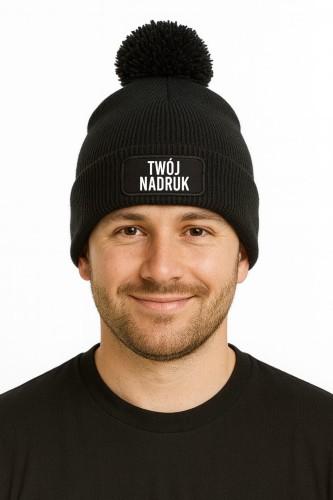 czapka beanie pom