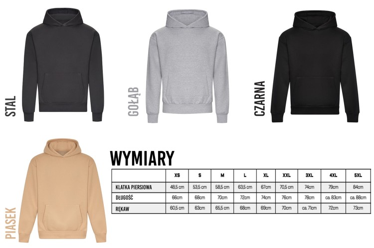bluza personalizowana, bluza z nadrukiem, bluza z logo, bluza oversize z kapturem, odzież reklamowa, bluza firmowa, nadruk na bluzie, bluza z własnym napisem